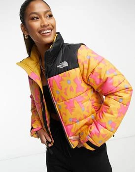 推荐The North Face Saikuru cropped puffer in yellow flower print Exclusive at ASOS商品