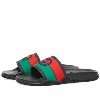 Gucci | Gucci Rg GG Pool Slide商品图片,满1件减$10, 满一件减$10