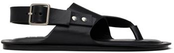 Jil Sander | Black Leather Sandals商品图片,独家减免邮费