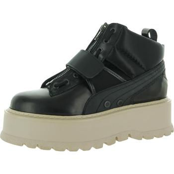 推荐Fenty Puma by Rihanna Mens Sneaker Boot Strap Leather Zipper Ankle Boots商品