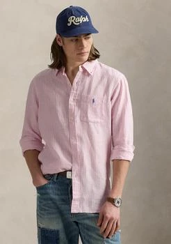 Ralph Lauren | Classic Fit Striped Linen Shirt,商家Belk,价格¥487
