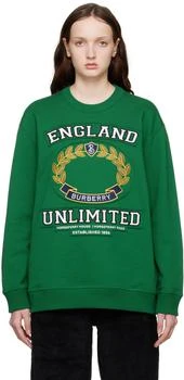 Burberry | Green College Oversized Sweatshirt 