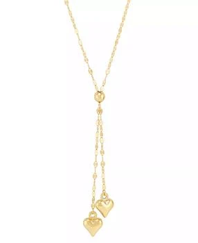 Macy's | Double Heart 18" Lariat Necklace in 10k Gold,商家Macy's,价格¥1157