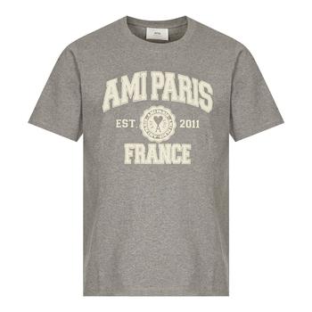 AMI | Ami Paris France T-Shirt - Heather Grey商品图片 5折