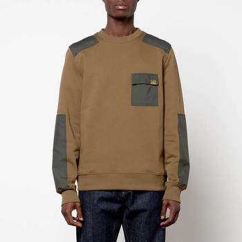 推荐PS Paul Smith Men's Mixed Media Sweatshirt - Olive Green商品