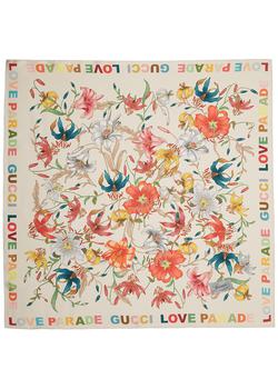 Gucci | Love Parade floral-print silk scarf商品图片,