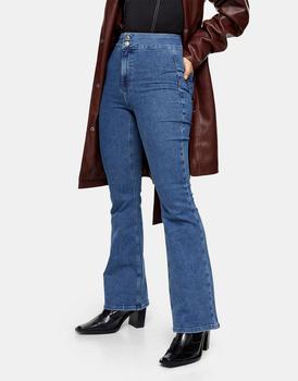 topshop joni, Topshop | Topshop Petite mid blue flared Joni jeans商品图片 5.6折