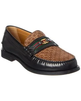 Gucci | Gucci Interlocking G Suede & Leather Loafer 8.2折