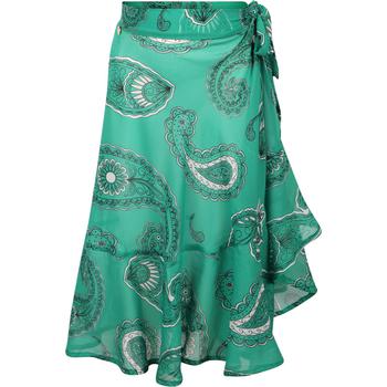 推荐Paisley print asymmetrical beach skirt in green商品