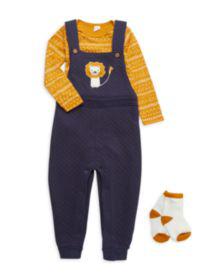 product Baby Boy's 3-Piece Bodysuit, Overalls & Socks Set image