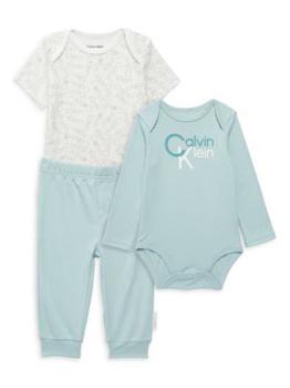 Calvin Klein | Baby’s 3-Piece Logo Bodysuit & Pants Set商品图片,5.5折
