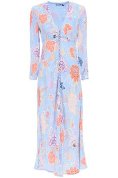Rixo | Rixo Floral Printed V-Neck Midi Dress商品图片,6.4折