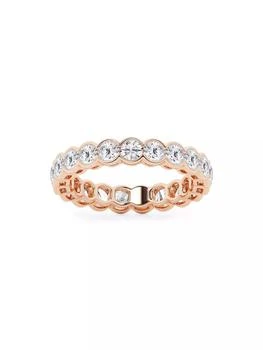 Saks Fifth Avenue Collection | 14K Rose Gold & Round Lab-Grown Diamond Eternity Band/2.00-5.00 TCW,商家Saks Fifth Avenue,价格¥15829