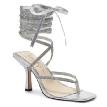推荐Jessica Simpson Kelsa 2 Women's Ankle Wrap Rhinestone Dress Sandals商品