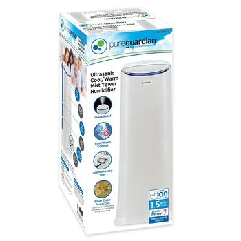 商品PureGuardian | Ultrasonic Cool/Warm Mist Tower Humidifier,商家Walgreens,价格¥889图片
