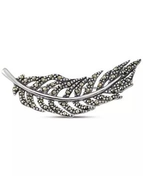 Macy's | Marcasite Feather Motif Fashion Pin in Sterling Silver,商家Macy's,价格¥322