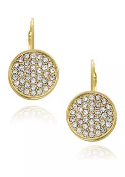 Vince Camuto经典款, Vince Camuto | Gold Crystal Lever Earrings商品图片 