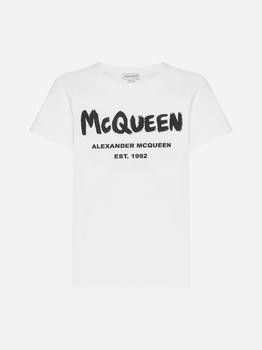 Alexander McQueen | Logo cotton t-shirt商品图片,
