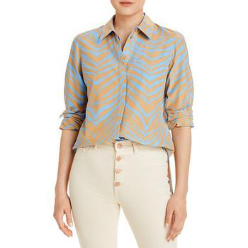 时尚new york女装, Lafayette 148 New York | Lafayette 148 New York Womens Ruxton Animal Print Side Slit Blouse商品图片 4.5折