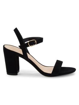 stuart weitzman凉鞋直邮, Stuart Weitzman | Dancer 75 Suede Block Heel Sandals商品图片 4.4折