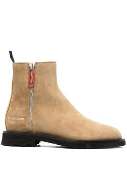 推荐OFF-WHITE - Suede Leather Ankle Boots商品