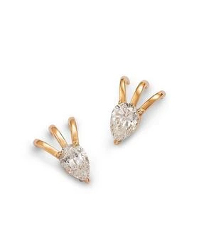 Moon & Meadow | 14K Yellow Gold Lab Grown Diamond Pear Triple Huggie Hoop Earrings,商家Bloomingdale's,价格¥7291