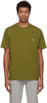 Maison Kitsune | Green Baby Fox Patch Pocket T-Shirt商品图片,7折