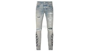 推荐Amiri Bandana Black Flame Clay Indigo Jeans (PreOwned)商品