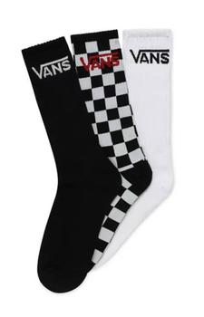 crocs, Crocs | Classic Crew Socks 3 Pack - Black/Checkerboard/White商品图片 