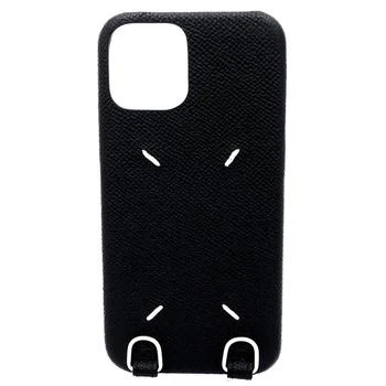 MAISON MARGIELA | Maison Margiela Black iPhone 12 Case With Strap,商家Jomashop,价格¥1776