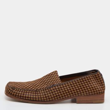 lv鞋, [二手商品] Louis Vuitton | Louis Vuitton Beige/Brown Damier Pony Hair Montaigne Square Toe Loafers Size 44商品图片 9.7折, 满1件减$100, 满减