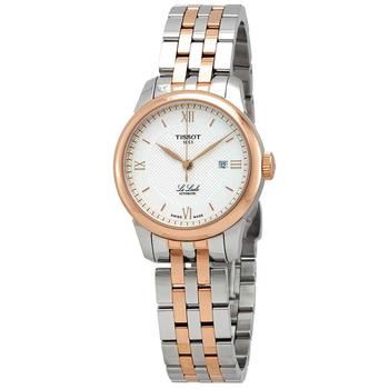 天梭是什么牌子, Tissot | Le Locle Automatic Silver Dial Two-tone Ladies Watch T006.207.22.038.00商品图片 7.1折