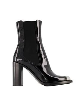 Alexander McQueen | Boots in Black/Silver Leather 8.8折