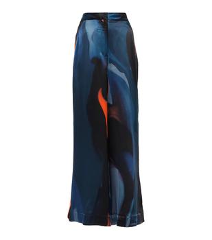 ROKSANDA, ROKSANDA | Calla printed wide-leg satin pants商品图片 