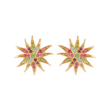 推荐1980s vintage dorlan swarovski crystal star clip-on earrings商品