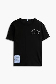 Alexander McQueen | Slim-fit embroidered cotton-jersey T-shirt商品图片,5折