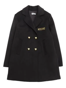 Moschino | Moschino Kids Logo-Embroidered Double-Breasted Coat,商家Cettire,价格¥2421