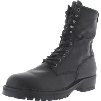 Steve Madden | Steve Madden Mens Rockey Leather Lugged Sole Combat & Lace-up Boots商品图片,3.2折, 独家减免邮费