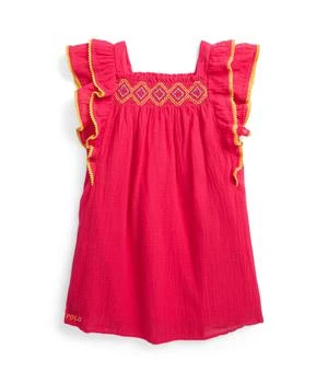 Ruffled Smocked Cotton Dress (Toddler/Little Kids)