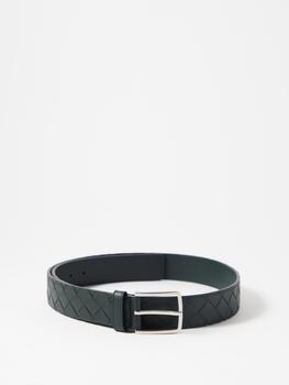 推荐Intrecciato-leather belt商品