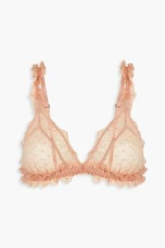 LOVE STORIES | Lace-trimmed point d'esprit triangle bra,商家THE OUTNET US,价格¥100