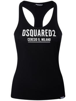 DSQUARED2 | Ceresio Cotton Stretch Logo Tank Top商品图片,额外6折, 额外六折