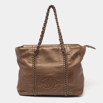 加拿大香奈儿包, [二手商品] Chanel | Chanel Bronze Leather Medium Modern Chain Tote商品图片 8.1折, 满1件减$100, 满减