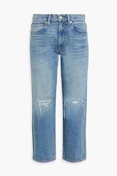 推荐Sophie cropped distressed mid-rise straight-leg jeans商品
