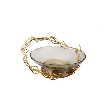 商品Centerpiece Bowl with Gold Tone Twig Design,商家Macy's,价格¥1278图片