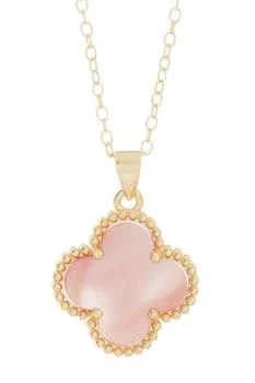 ADORNIA | Adornia Pink Quatrefoil Necklace gold 3.7折, 独家减免邮费