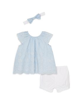 商品Little Me | Girls' Eyelet Top, Bloomers & Headband Set - Baby,商家Bloomingdale's,价格¥280图片