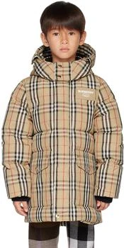 Burberry | Kids Beige Vintage Check Down Coat 