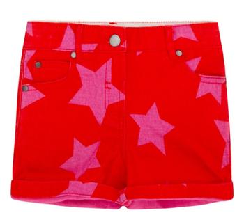 商品Stella McCartney Kids Star Printed Denim Shorts图片