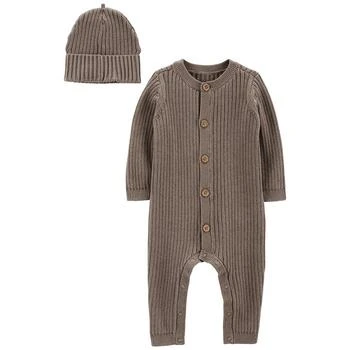 Carter's | Baby Boys and Baby Girls Sweater Jumpsuit and Cap, 2 Piece Set,商家Macy's,价格¥134